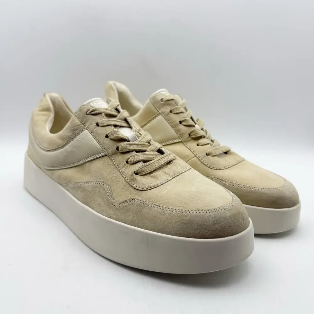 Vince Womens Warren Low Sneakers US 13 M EU 45 Beige Tan Suede GUC